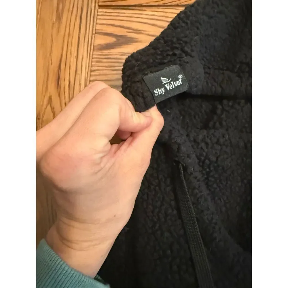 Skyvelvet black sherpa